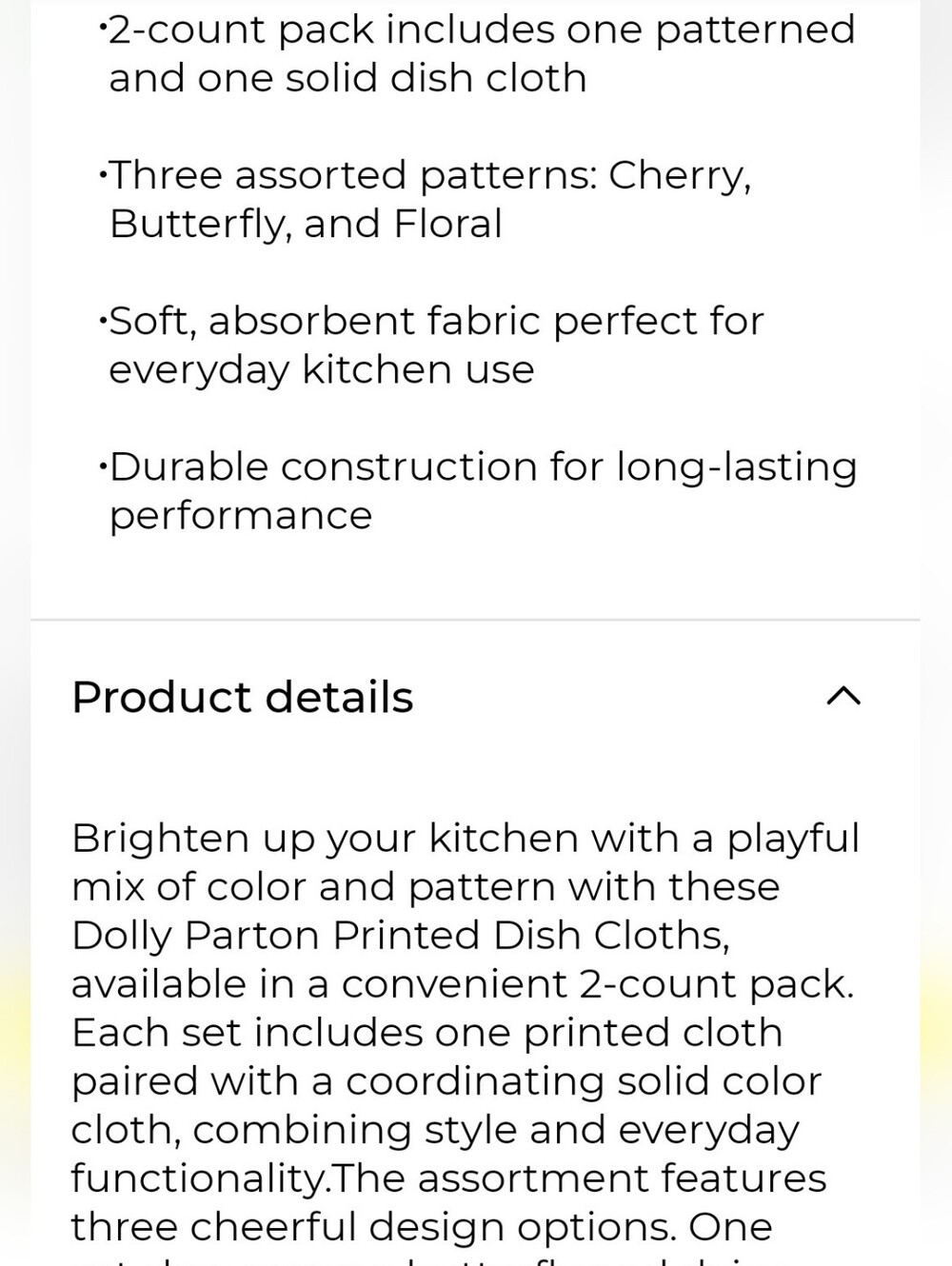 Dolly Parton Pink Cherry Print Microfiber Cloth Set - Picture 4 of 7